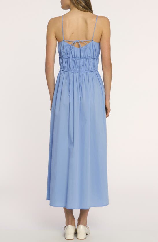 Shop Luxely Tidal Cotton Blend Sundress In Bel Air Blue