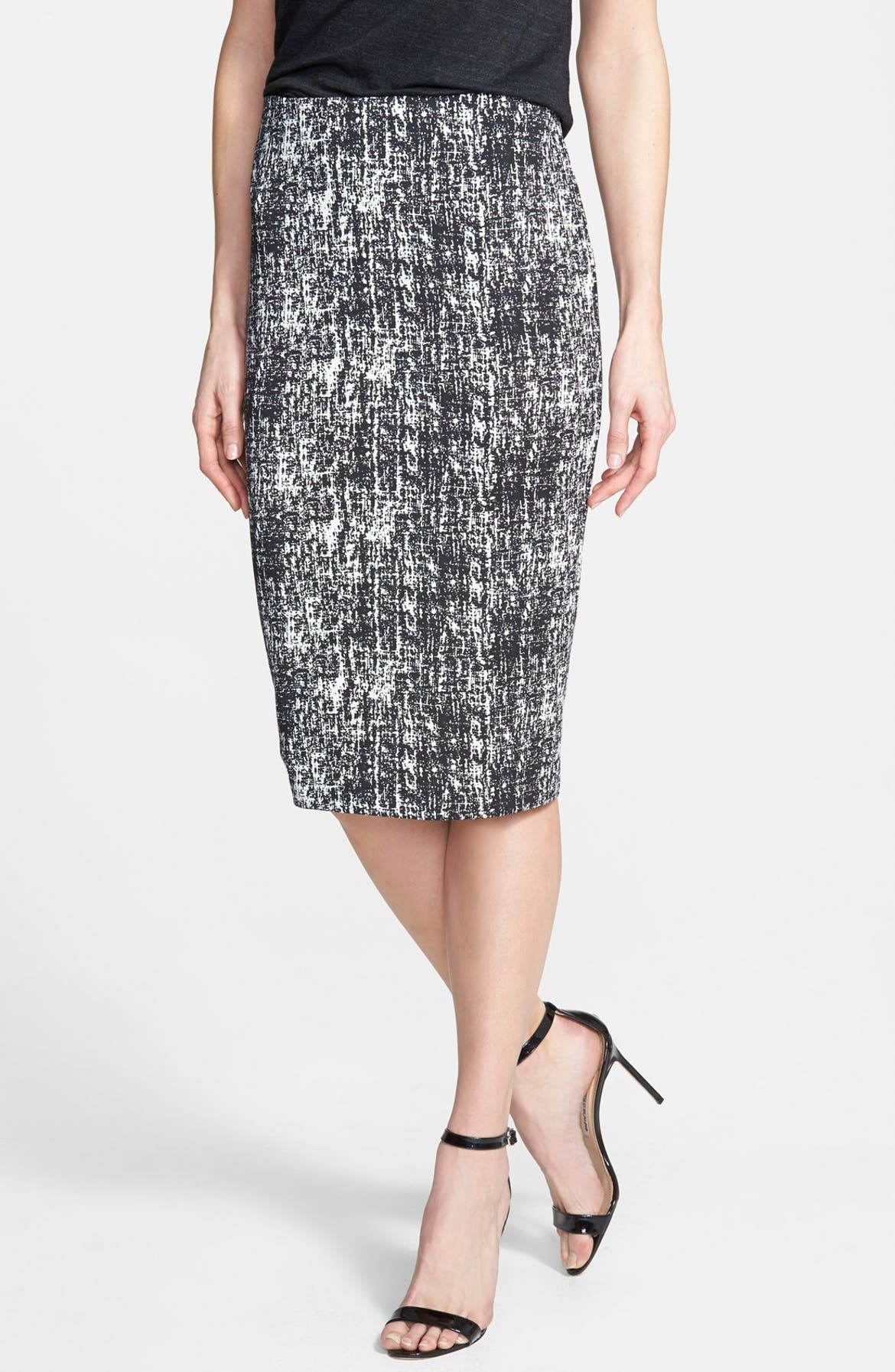 Vince Camuto Textured Etching Pencil Skirt (Regular & Petite) | Nordstrom