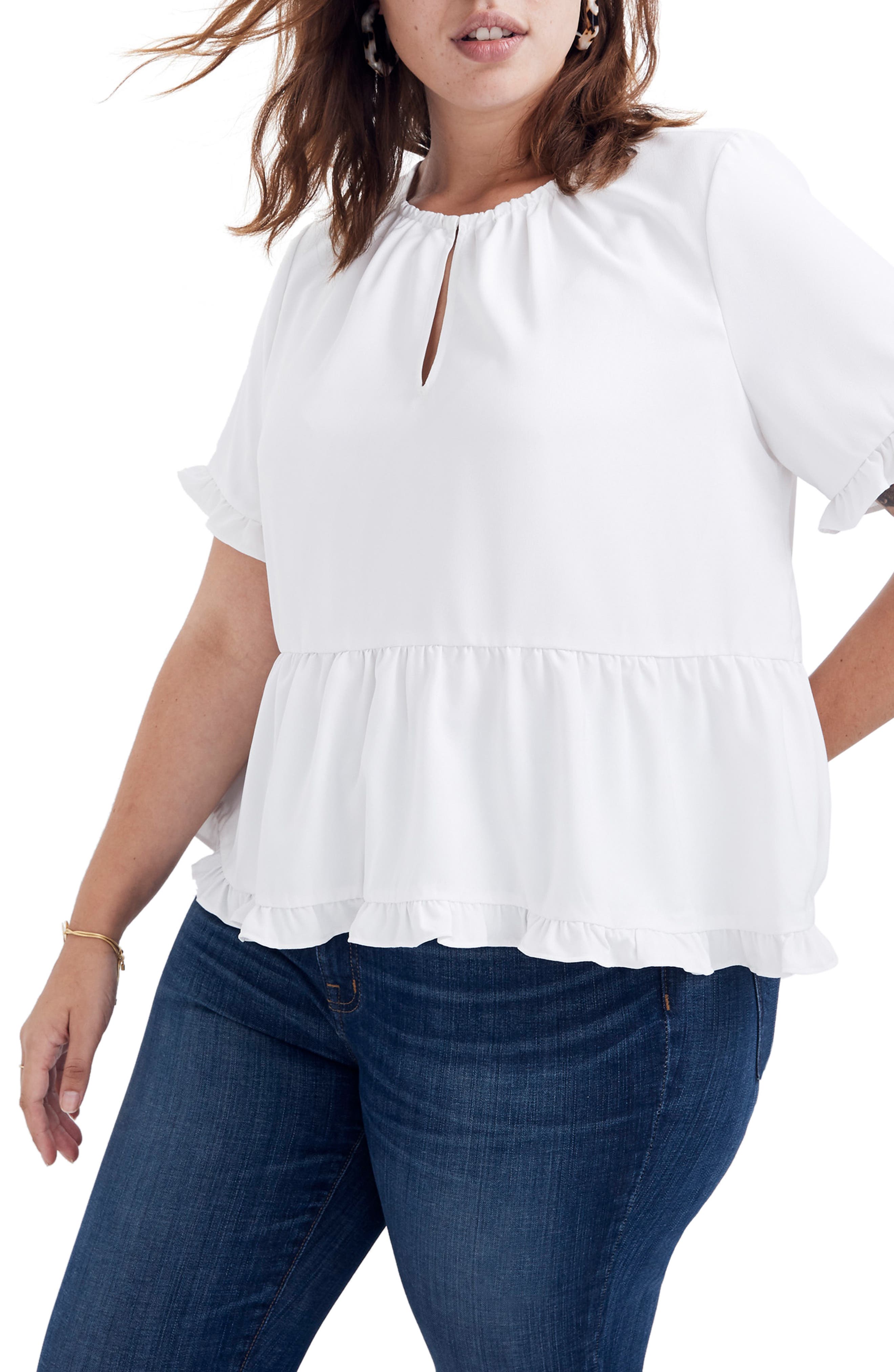 stanza ruffle hem top madewell
