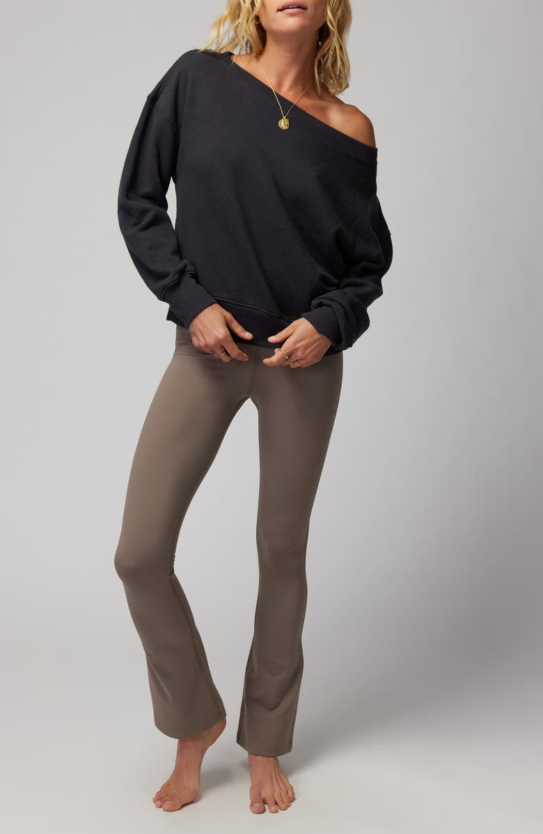 Spiritual Gangster La Vida Off the Shoulder Sweatshirt, Alternate, color, 