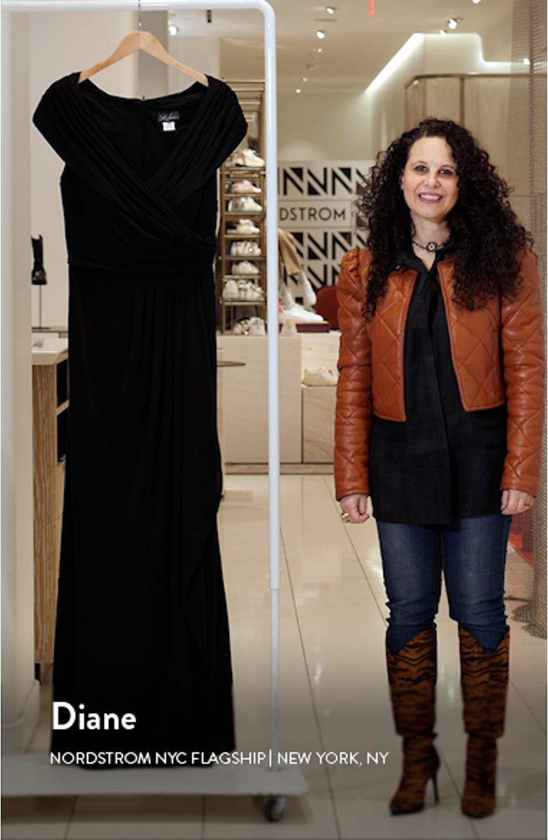 La Femme Ruched Jersey Column Gown | Nordstrom
