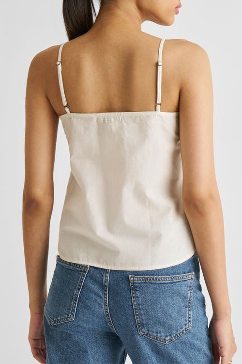 Reistor Embroidered Camisole Top In Coconut White