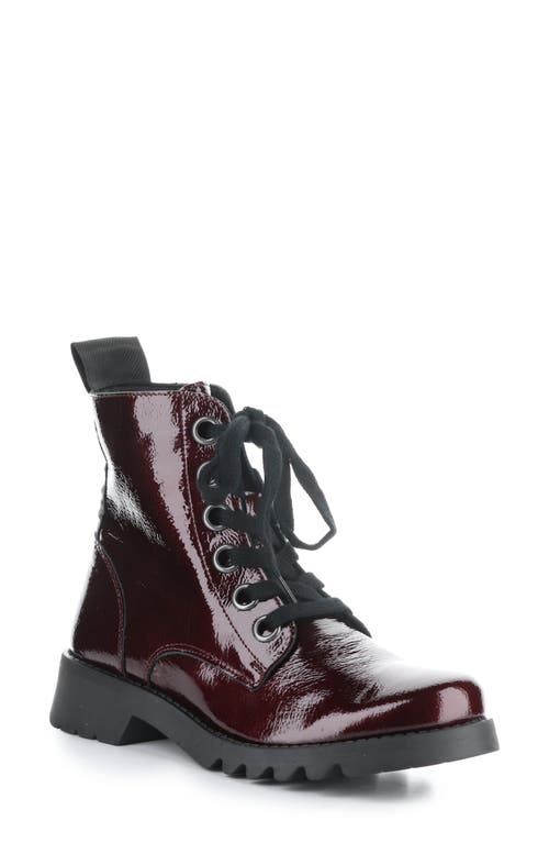 Shop Fly London Ragi Combat Boot In 043 Burgundy Rock