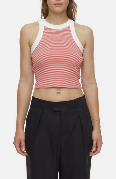 Stretch Organic Cotton Crop Racer Tank