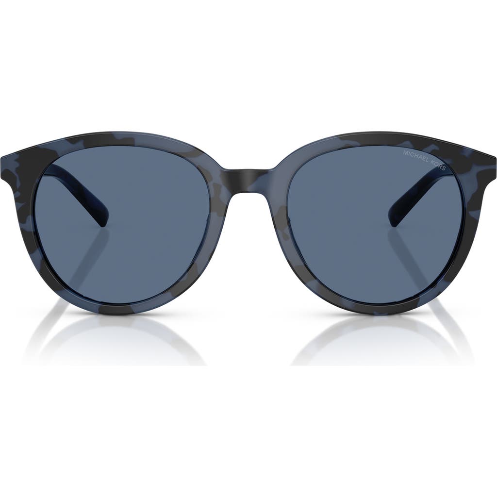 Michael Kors 53mm Round Sunglasses In Blue Tort