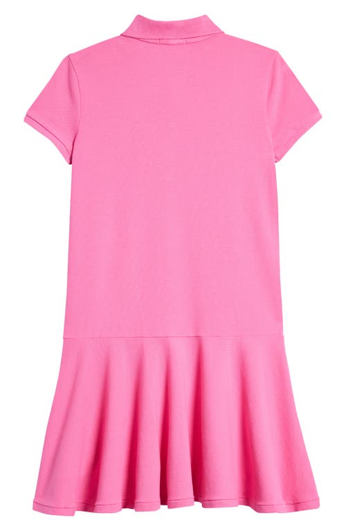 Polo Ralph Lauren Kids' Stretch Cotton Mesh Polo Dress In Baja Pink