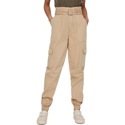 Vero Moda Flame Paperbag Cargo Pants, Beige