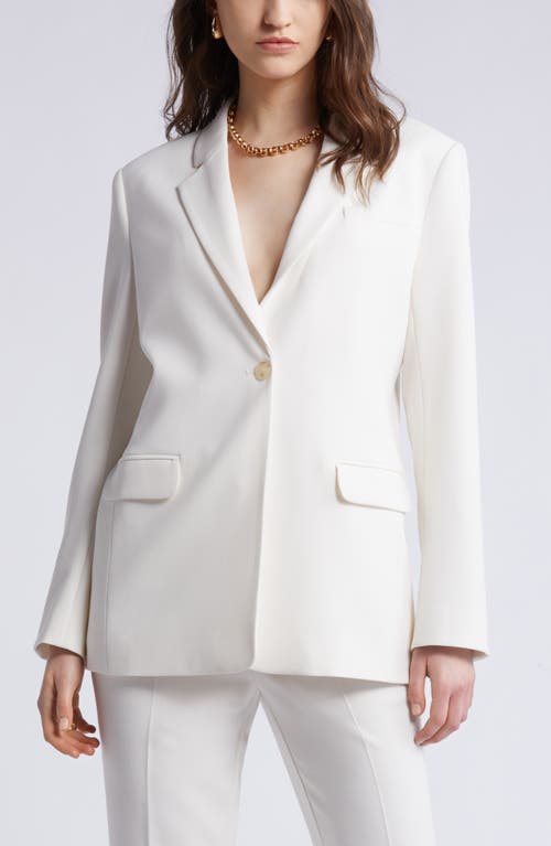 Relaxed Fit Blazer in Ivory Cloud