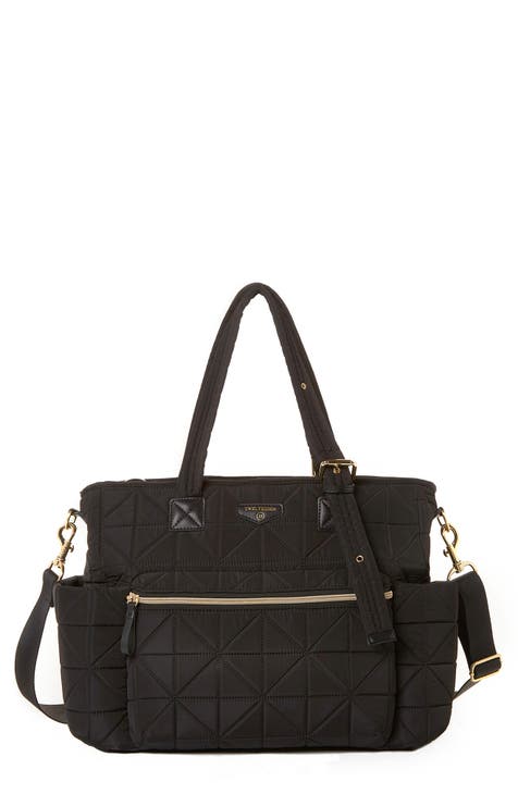Arch Luxe Black Vegan Leather Diaper Bag | Backpack to Tote Baby Bag