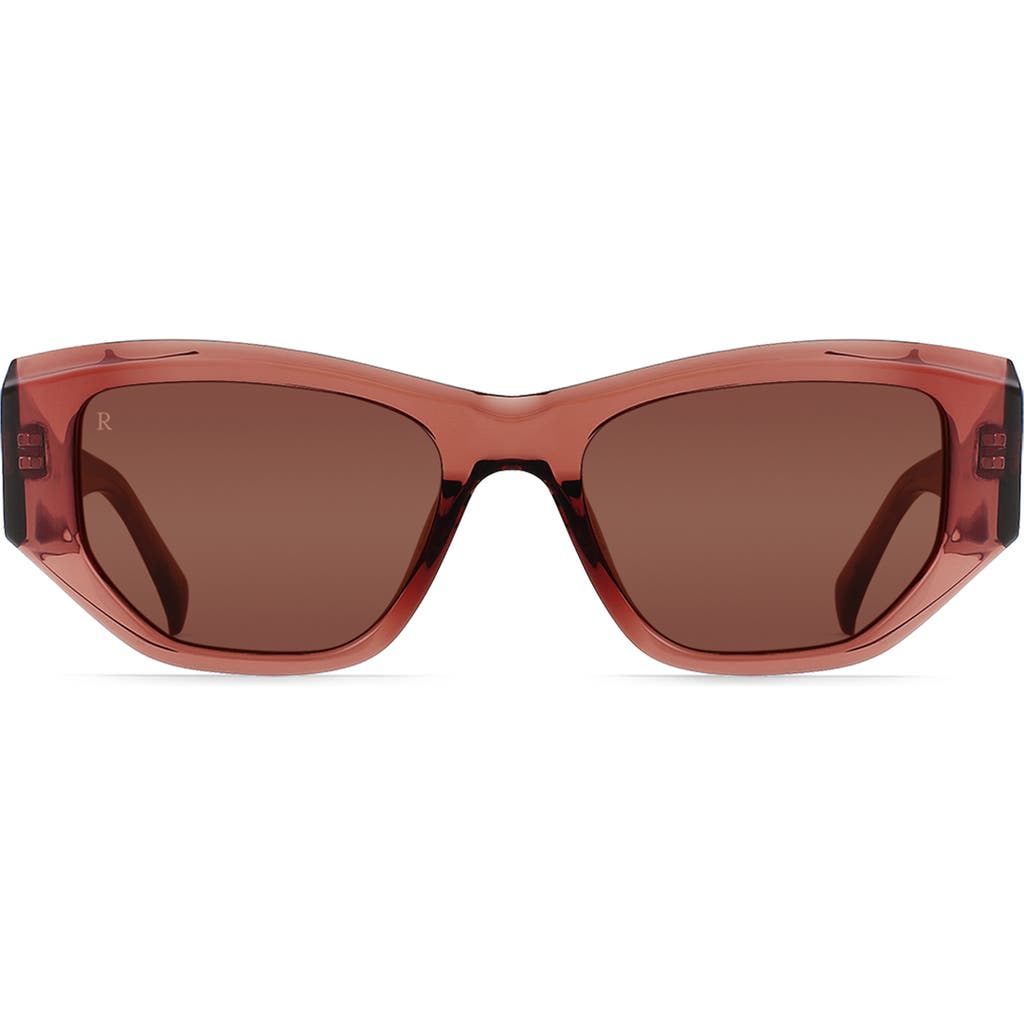 Raen Ynez 54mm Mirrored Square Sunglasses In Brown