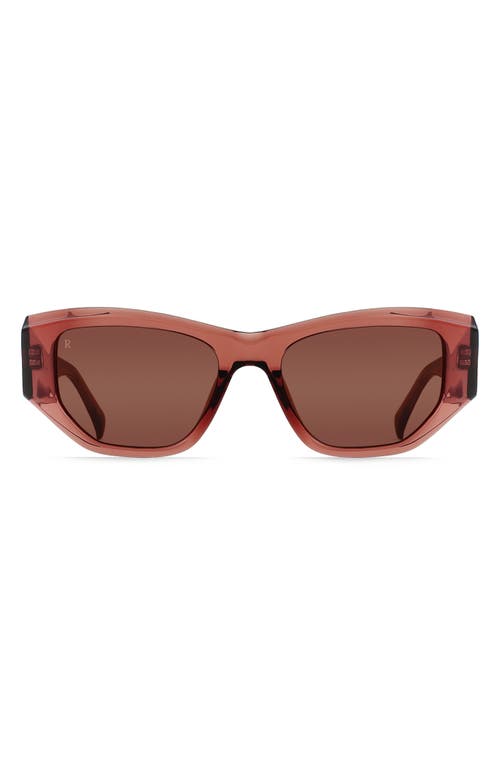 Shop Raen Ynez 54mm Mirrored Square Sunglasses In Allegra/teak