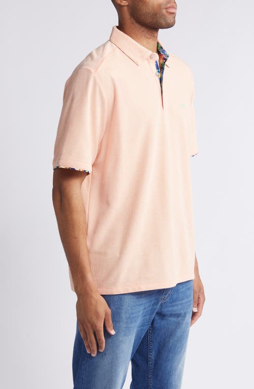 Shop Tommy Bahama Perfectly Paradise Islandzone® Five O'clock Performance Polo In Passion Peach Heather