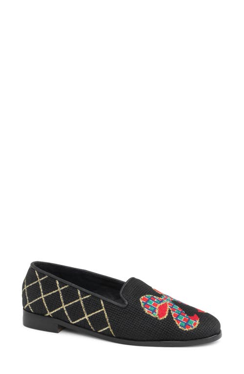 Shop Bypaige Needlepoint Loafer In Black Multi