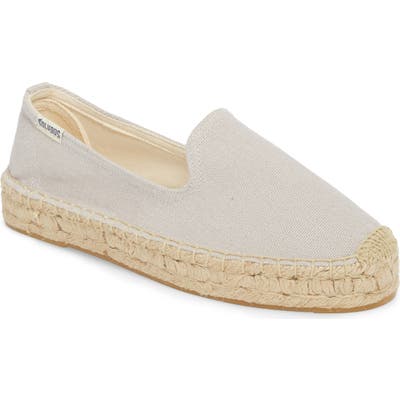 Soludos Platform Espadrille Flat, Grey