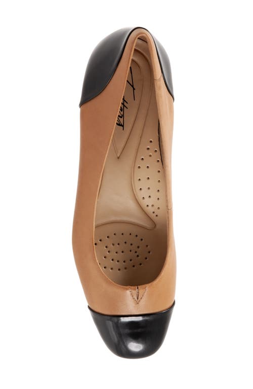 Shop Trotters Daisy Pump In Tan/black Leather