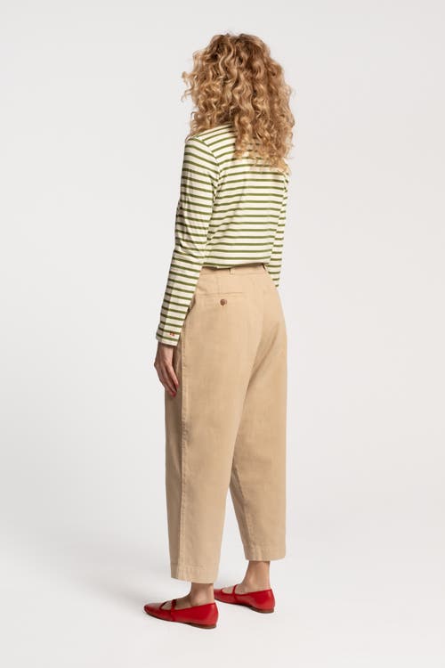 Frances Valentine Boyfriend Khaki Cotton In Tan