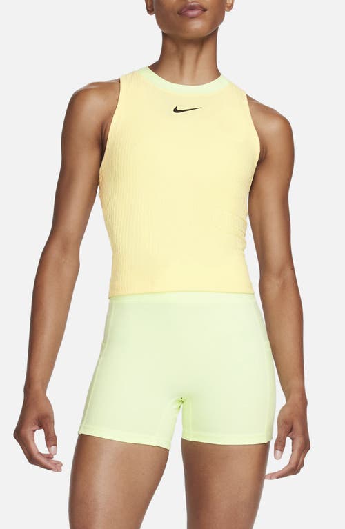 Nike Court Slam Dri-fit Tennis Tank Top In Soft Yellow/barely Volt