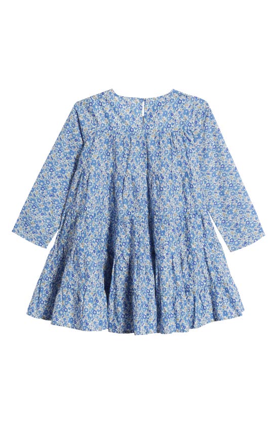 Shop Merlette X Liberty London Kids' Soliman Floral Print Dress In Liberty Blue Print
