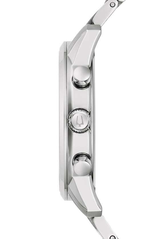 Bulova Men's Chronograph Classic Sutton Stainless Steel Bracelet Watch 41mm In Silverone