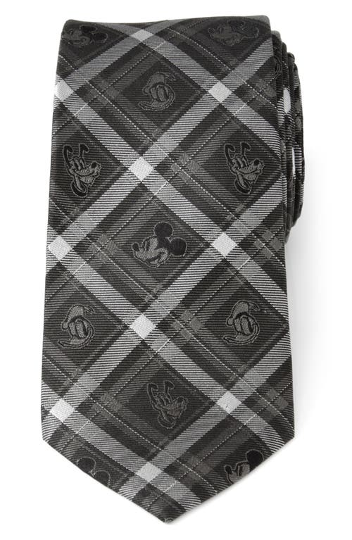Cufflinks, Inc. Mickey & Friends Plaid Silk Tie in Gray at Nordstrom