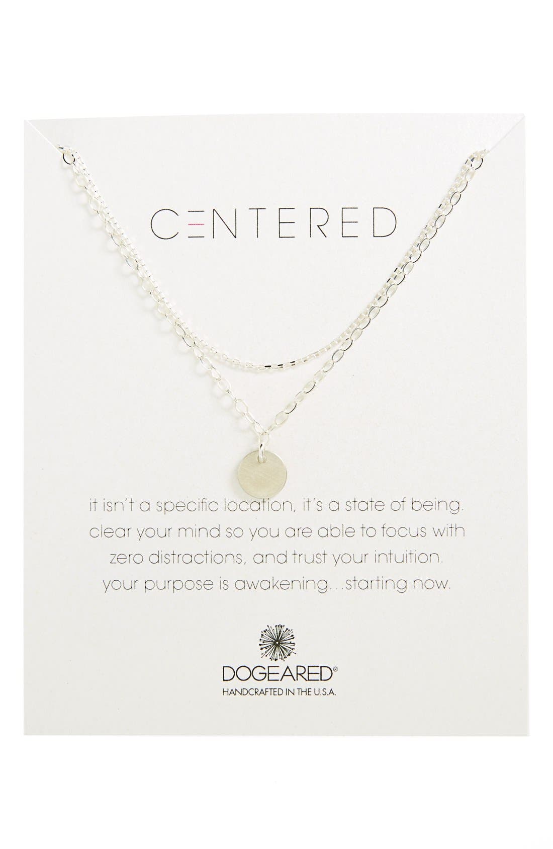 Dogeared Two Chain Circle Pendant Necklace Nordstrom