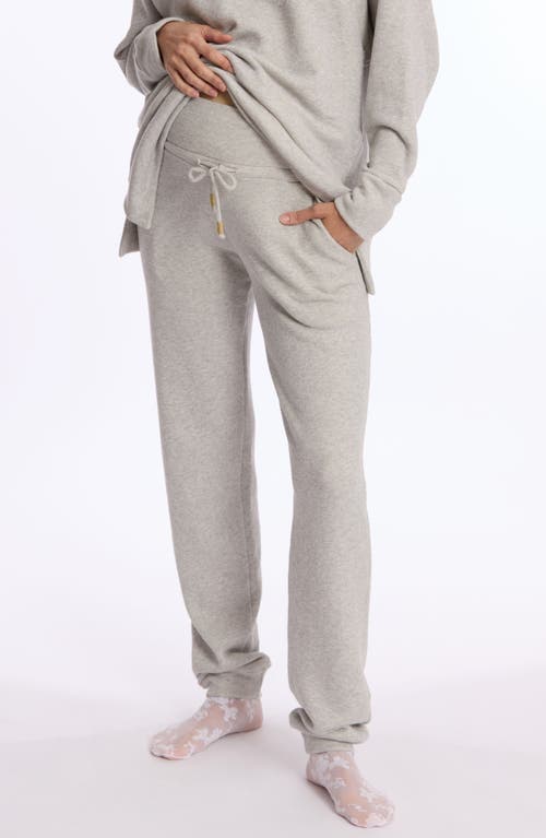 Shop Cache Coeur Billie Maternity Cotton Blend Knit Joggers In Grey