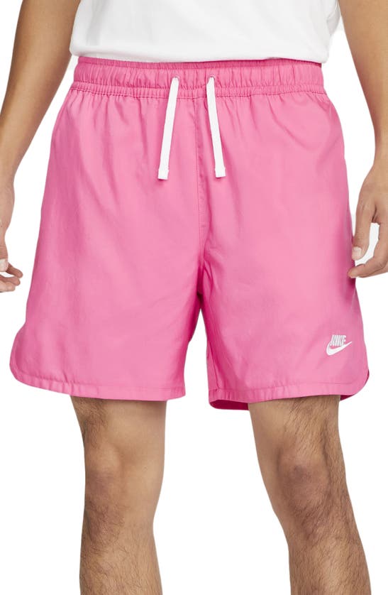 Nike Men's  Sportswear Sport Essentials Woven Lined Flow Shorts In Pink/white
