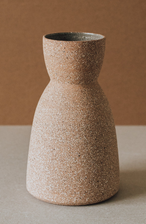 Shop Al Centro Ceramica Reloj Vase In Terracotta