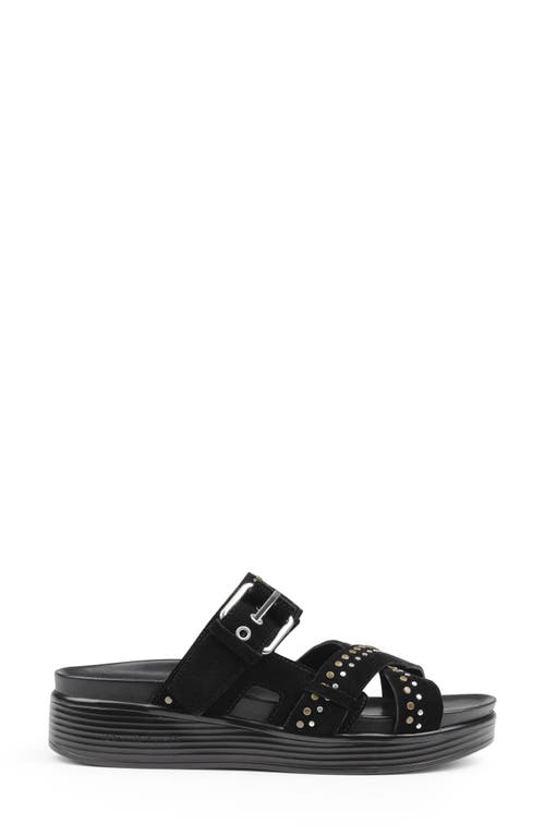 Shop Donald Pliner Platform Wedge Slide Sandal In Black