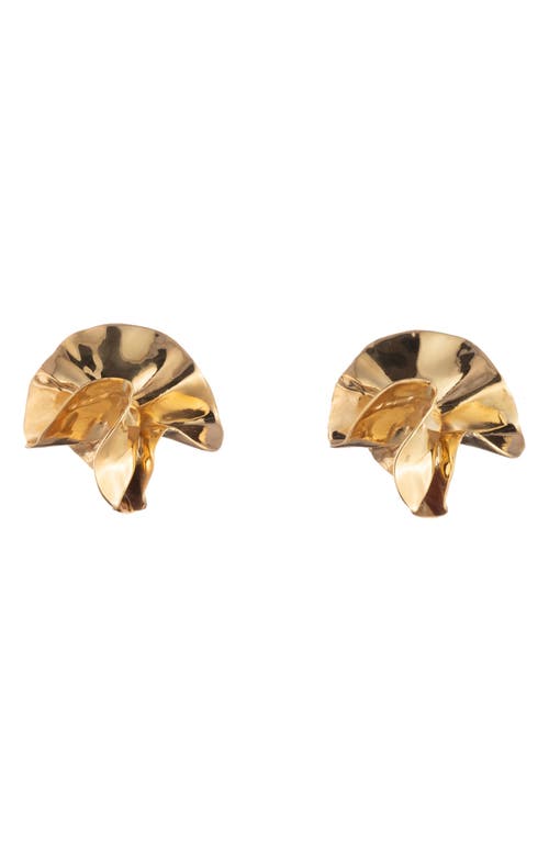 Delphinium Mini Stud Earrings in Gold