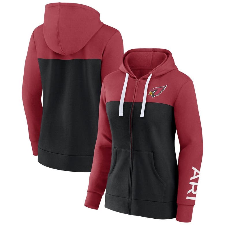 ARIZONA CARDINALS TAKE THE FIELD TRI-COLOR BLOCK HOODED FLEECE PULLOVE