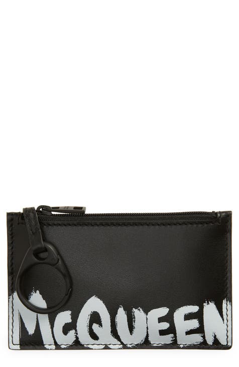 Alexander McQueen - Orchid-print Leather Bi-Fold Wallet - Mens - Black