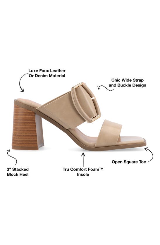 Journee Collection Block Heel Sandal In Tan