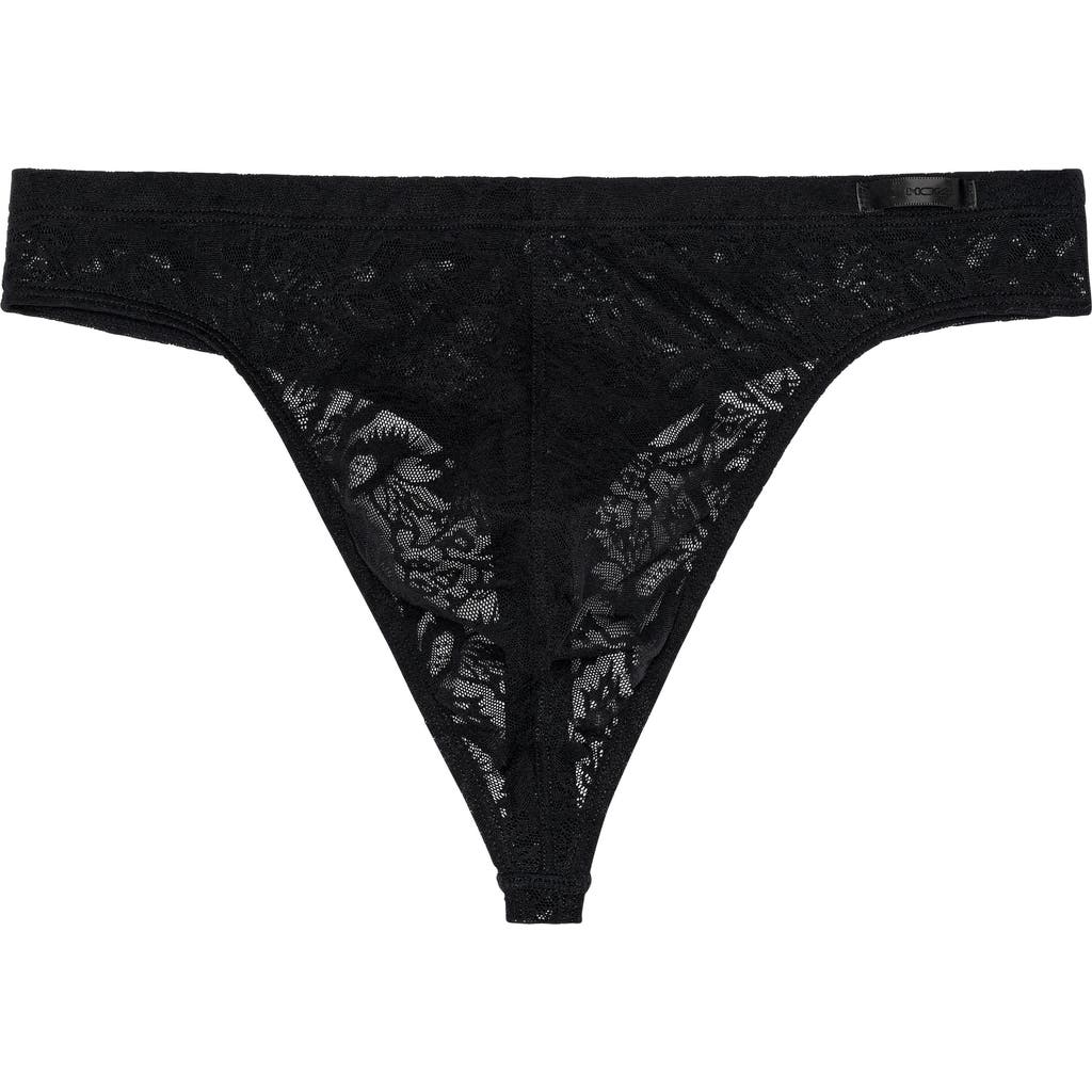 Hom Free Cut Lace Thong In Black