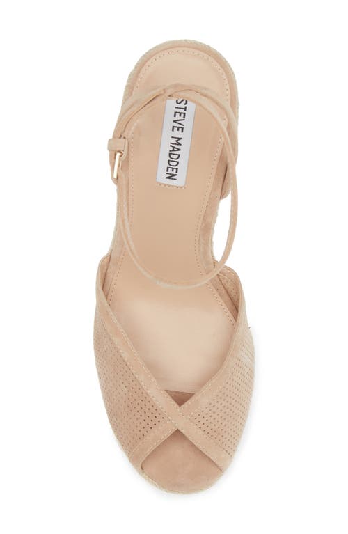 Shop Steve Madden Sydnee Espadrille Ankle Strap Sandal In Tan Suede