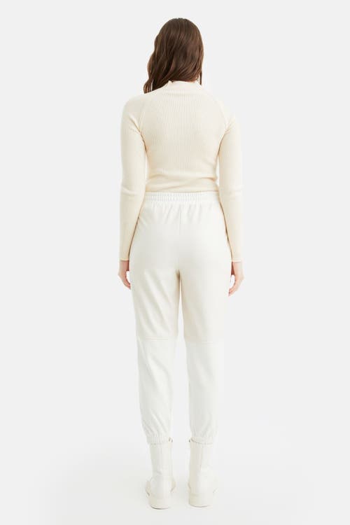 Shop Nocturne High-waisted Jogging Pants In Ivory