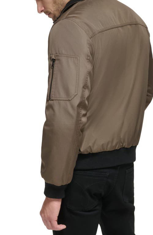 Shop Calvin Klein Classic Water Resistant Bomber Jacket In Dark Tan