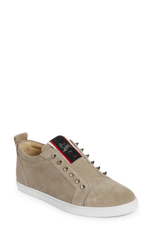 Christian Louboutin F. A.V Fique A Vontade Suede Low Top Sneaker F702 Saharienne at Nordstrom,