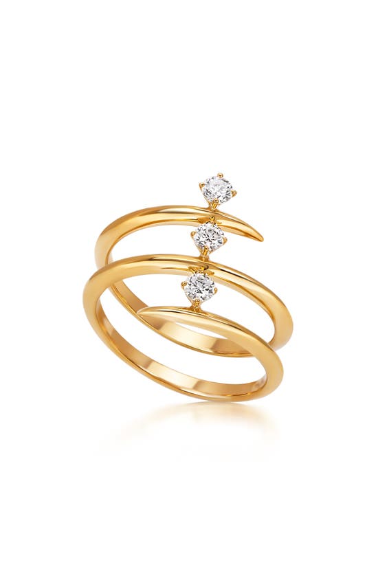Shop Hueb Diamond Wrap Ring In Yellow Gold