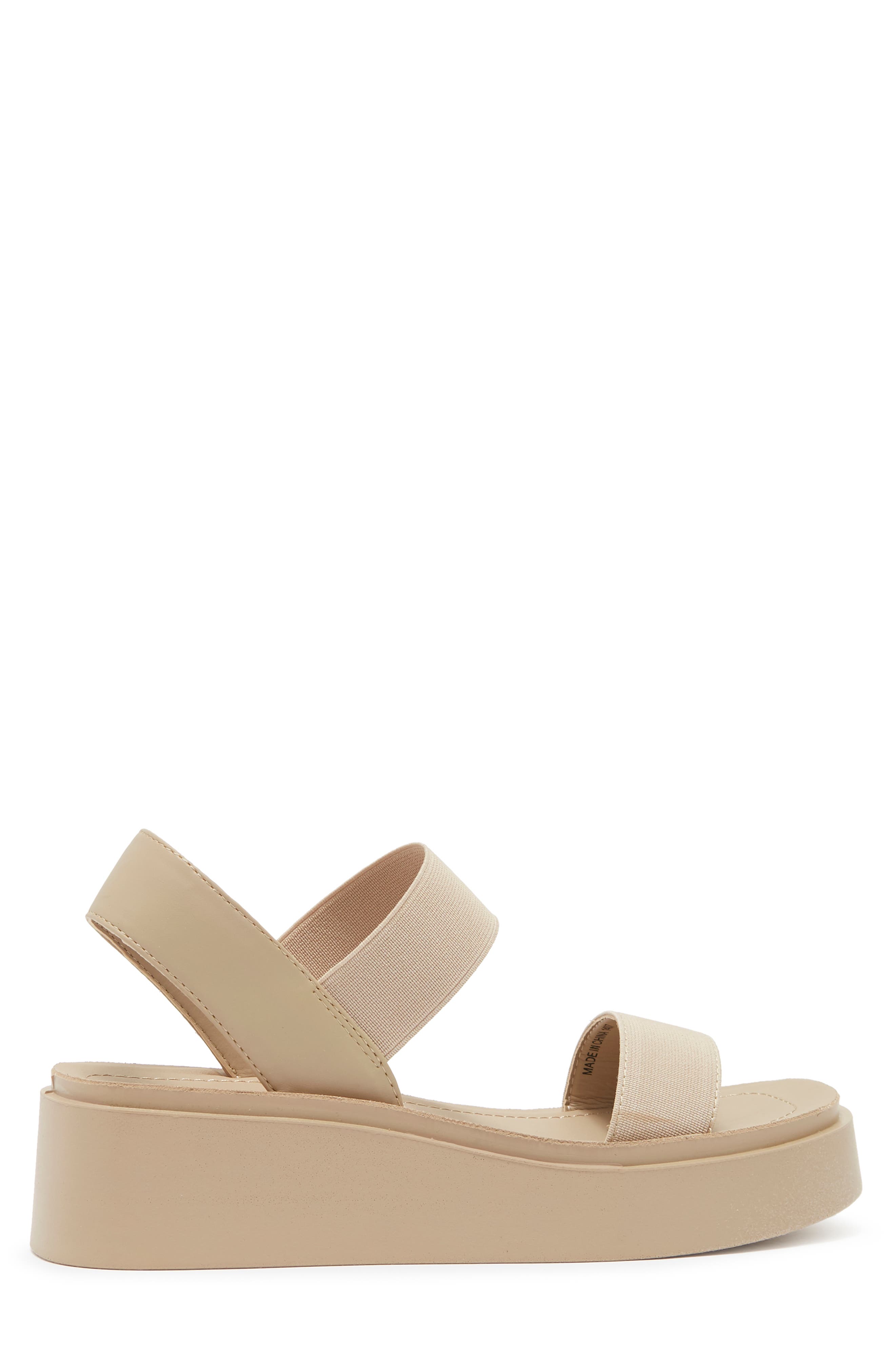 tan platform wedges