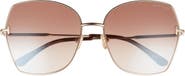 TOM FORD Farrah 60mm Geometric Sunglasses | Nordstrom