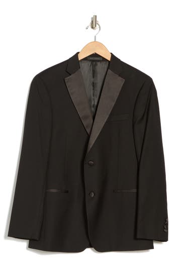Ike Behar Stretch Tuxedo Jacket In Black