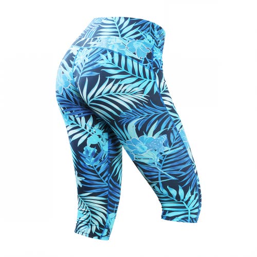 Shop Uv Skinz Active Sport Swim Capris In Midnight Rainforest