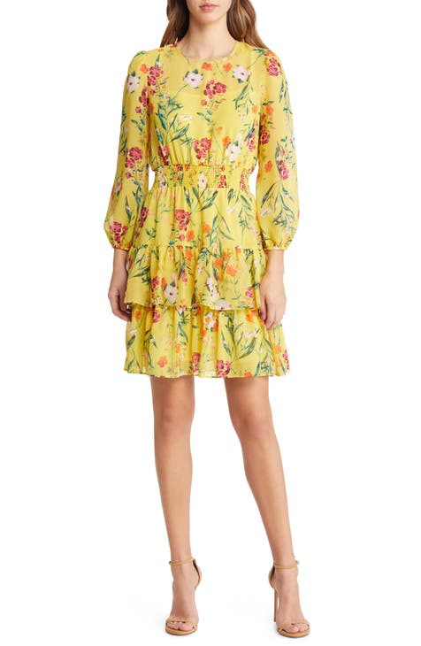 floral long sleeve dresses | Nordstrom