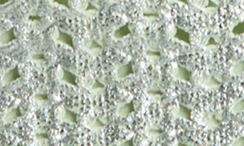 St John Lacquered Crochet Knit Skirt In Pale Lime