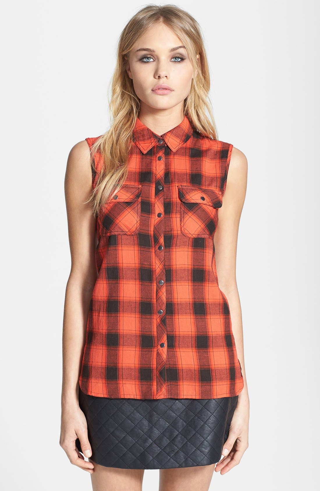 Sleeveless Plaid Shirt Nordstrom