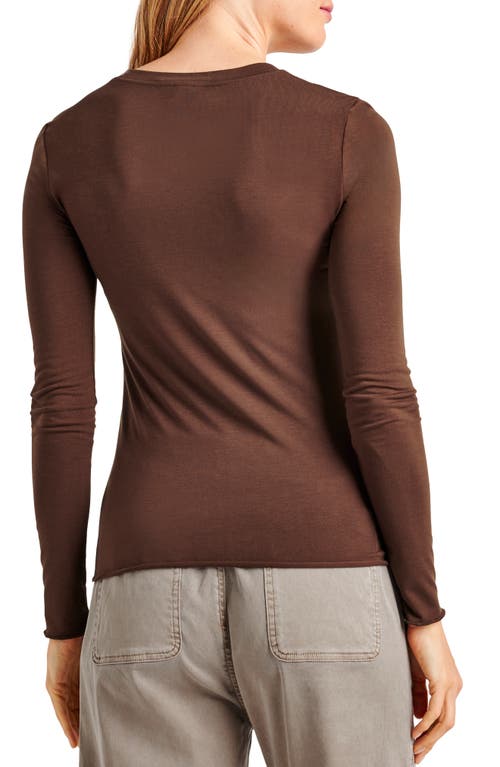 Shop Splendid Long Sleeve T-shirt In Spice