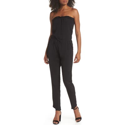 Fraiche By J Strapless Jumpsuit, Black