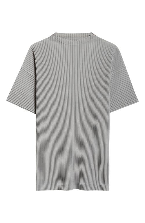 Shop Issey Miyake Homme Plissé  Mc May Pleated T-shirt In Warm Gray