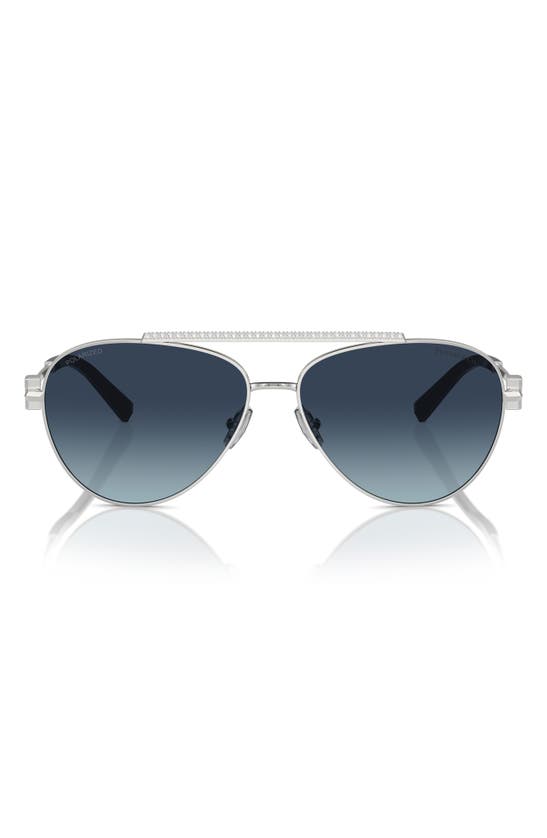 TIFFANY & CO TIFFANY & CO. 59MM GRADIENT POLARIZED PILOT SUNGLASSES